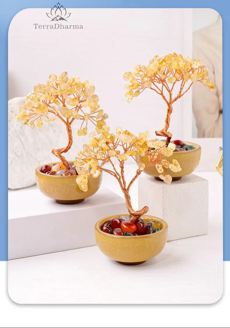 Illuminated Path Citrine November Birthday Tree - TerraDharma