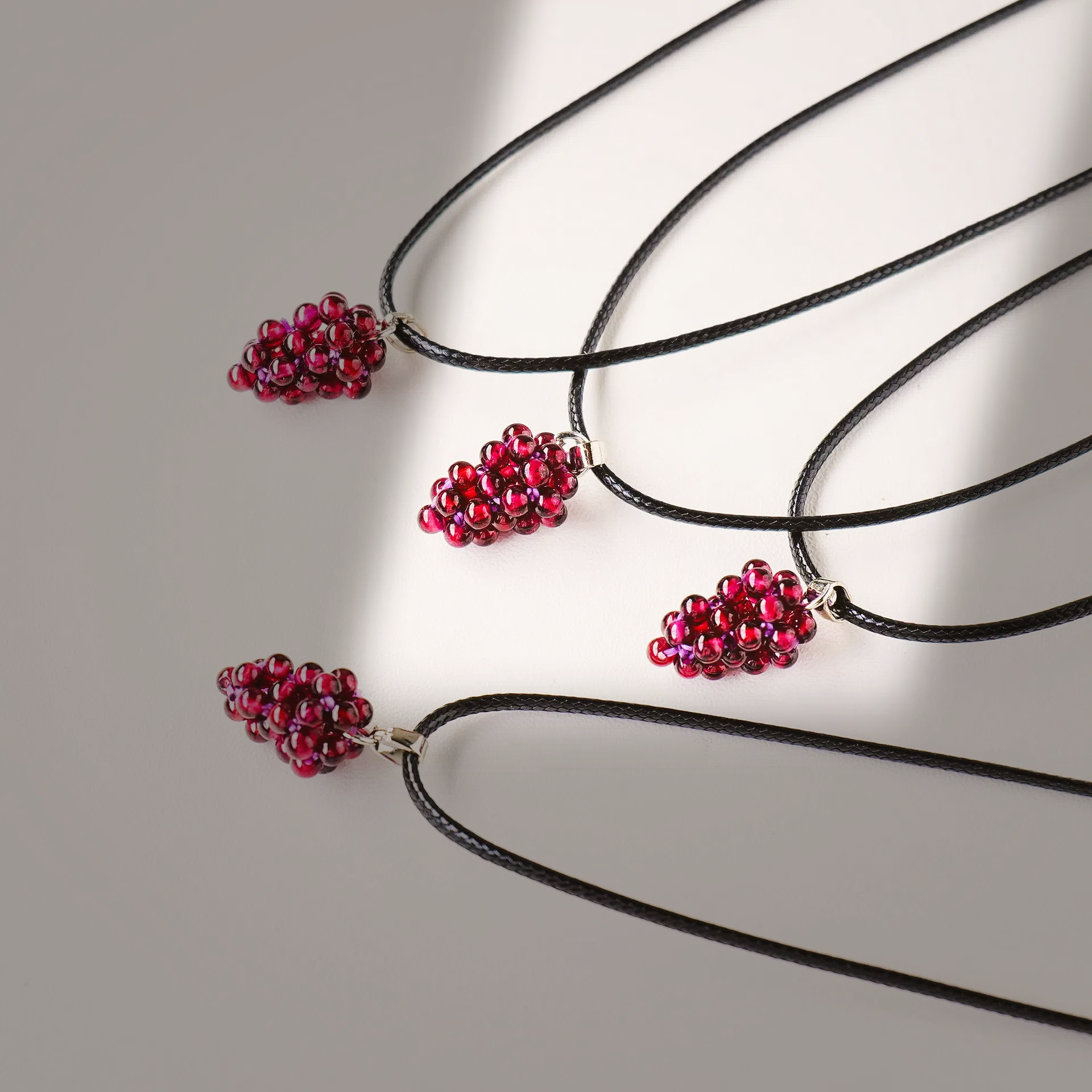 Terra Dharma Garnet Grape Pendant - Garnet Grape Earring - Crystal Grape - Crystal Gifts - TerraDharma