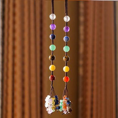 Custom Crystal Car Charm, Macrame Crystal Car Hanger, Crystal Car Accessories, Crystal Car Protection, Sun Catcher, Gemstones Car Charm - TerraDharma