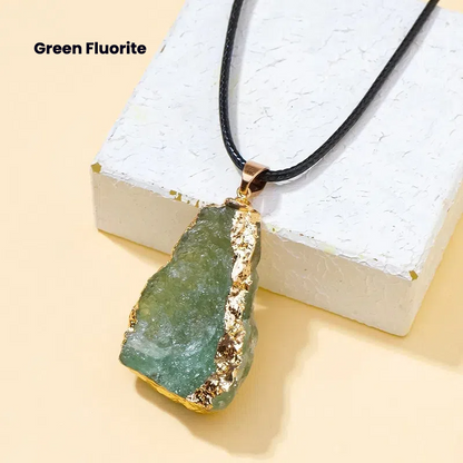 Terra Dharma Natural Crystal Quartz Raw Crystal Necklace,Rose quartz/Amethyst/Citrine/Aventurine Pendant necklace,Crystal Jewelry - TerraDharma