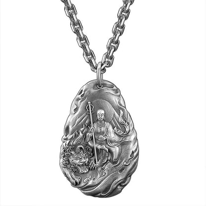 TerraDharma Ksitigarbharaja Silver pendant - TerraDharma