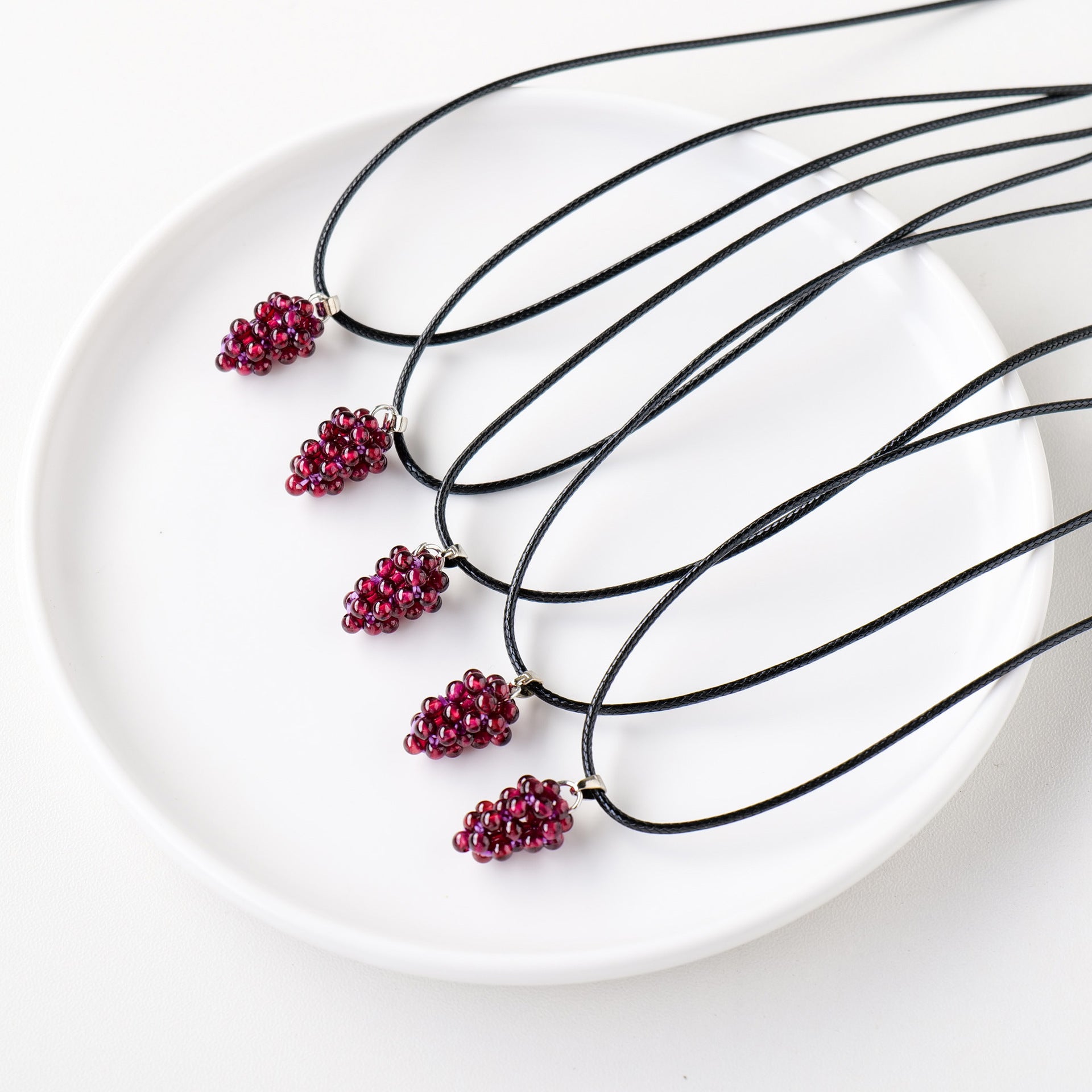Terra Dharma Garnet Grape Pendant - Garnet Grape Earring - Crystal Grape - Crystal Gifts - TerraDharma