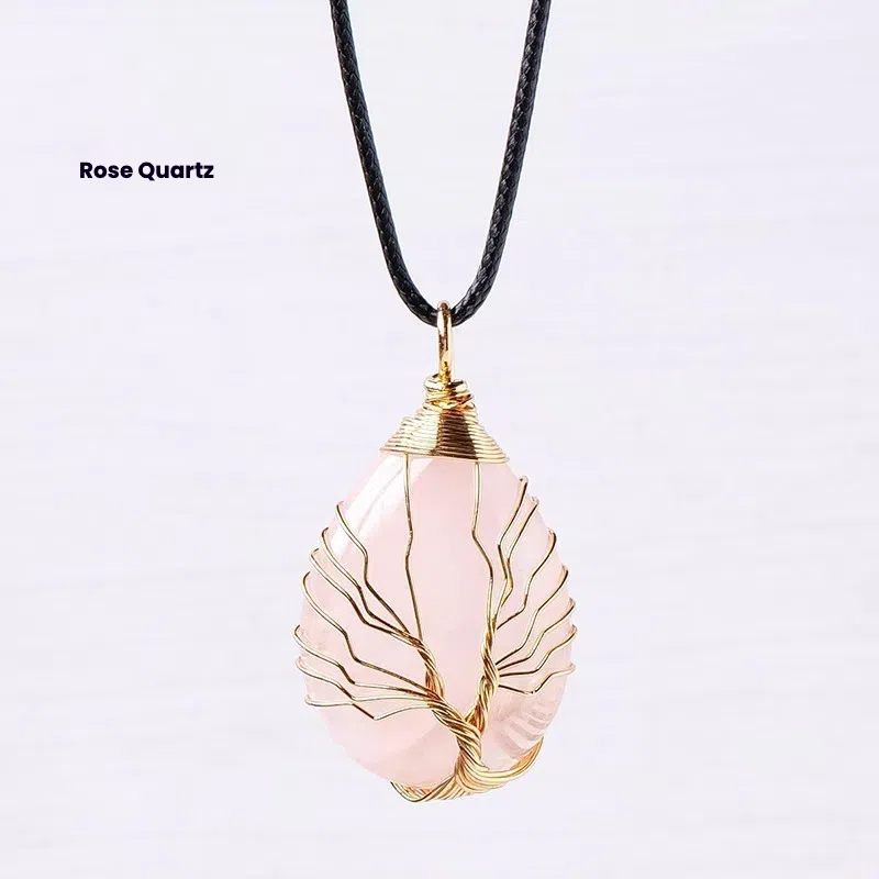 Terra Dharma Natural amethyst water drop pendant - TerraDharma