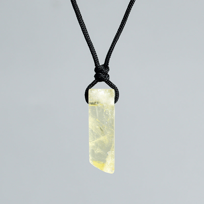 Natural crystal column pendant - TerraDharma