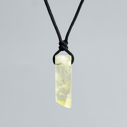 Natural crystal column pendant - TerraDharma