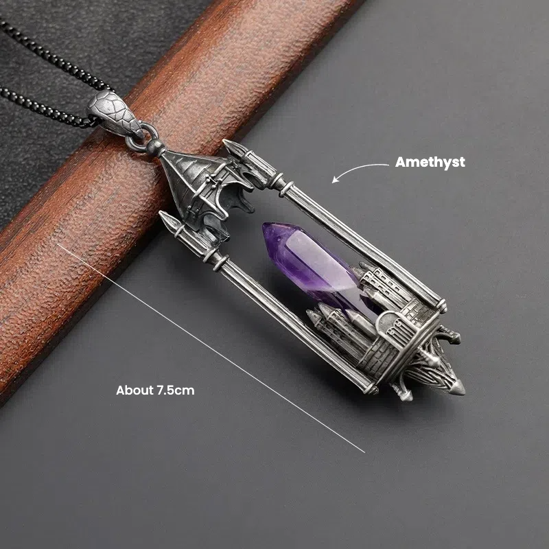 Terra Dharma Natural crystal castle pendant - TerraDharma