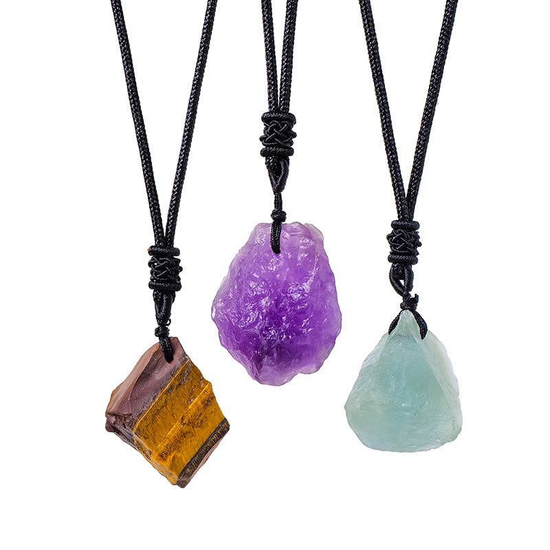 Natural crystal rough stone pendant - TerraDharma