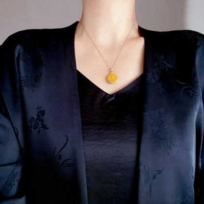 Natural Amber Zhaki Lamu Pendant