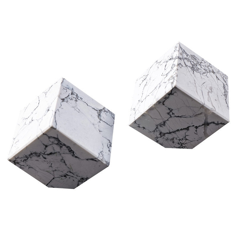 Natural crystal white turquoise Rubik's Cube ornament - TerraDharma