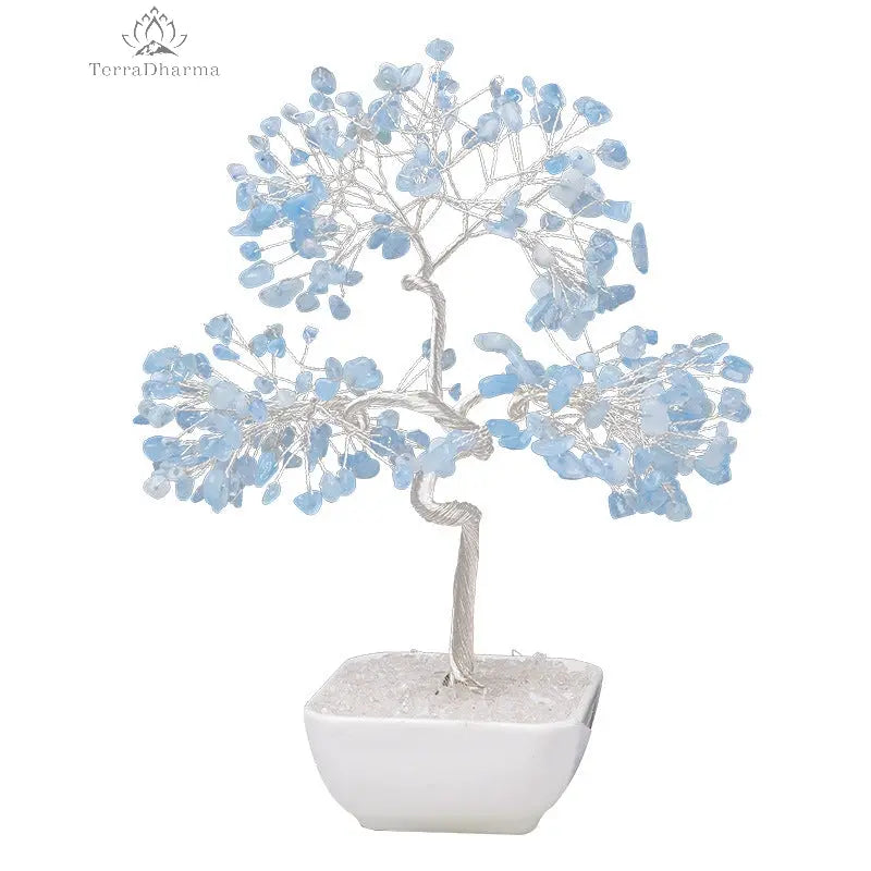 Joyful Radiance Aquamarine March Birthday Tree - TerraDharma