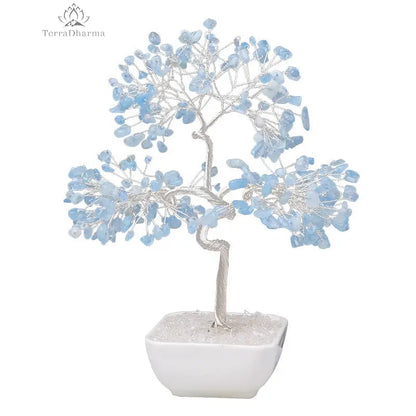 Joyful Radiance Aquamarine March Birthday Tree - TerraDharma