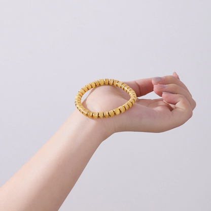 Natural Barrel-shaped Beads of Amber Bracelet