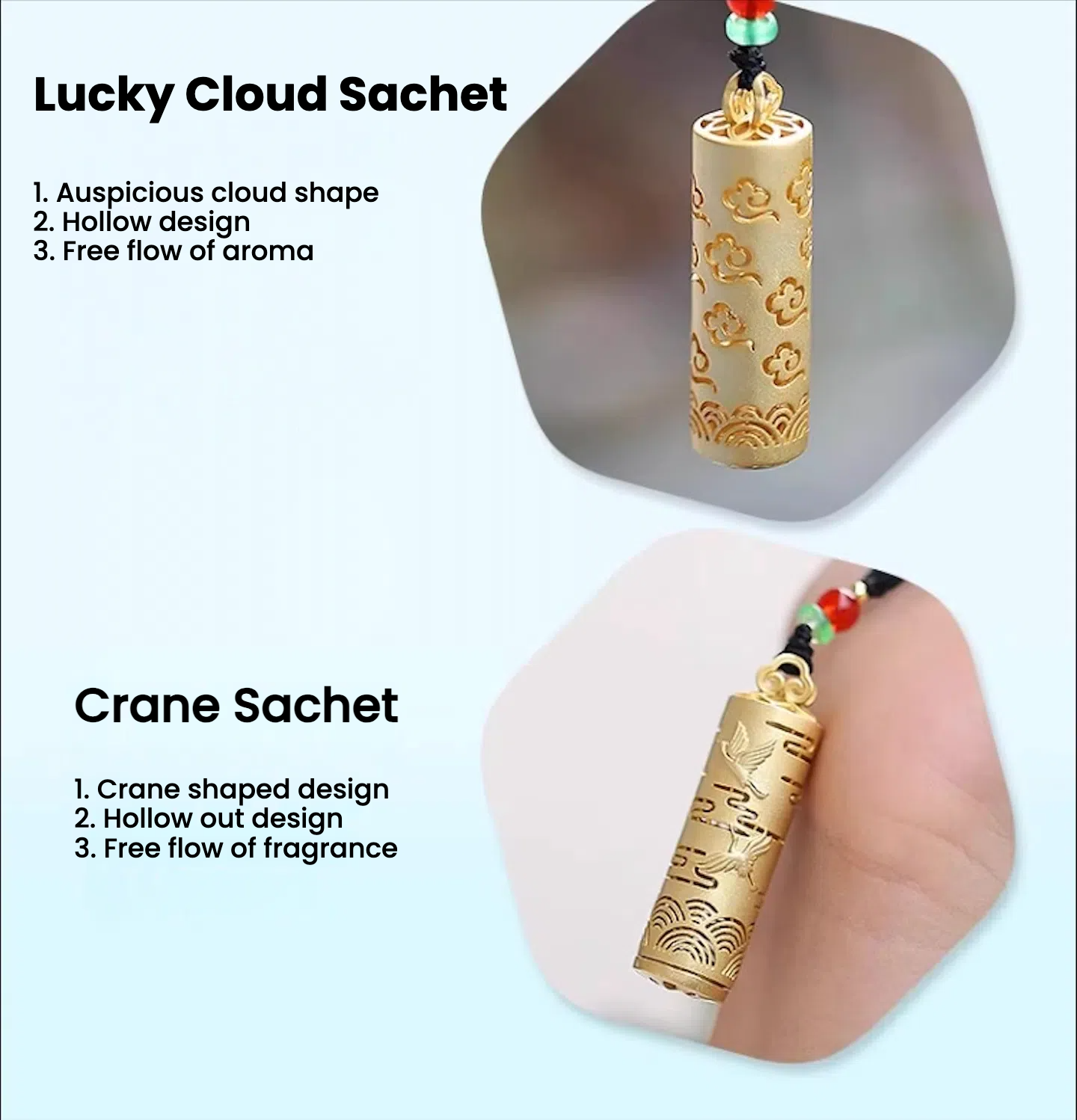 Natural mugwort herbal Fragrance Pill Feng Shui pendant TerraDharma