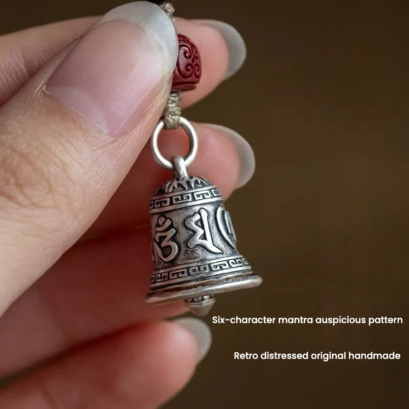 TerraDharma Six-character mantra bell pendant Retro and accessory mobile phone chain(without lanyard) - TerraDharma