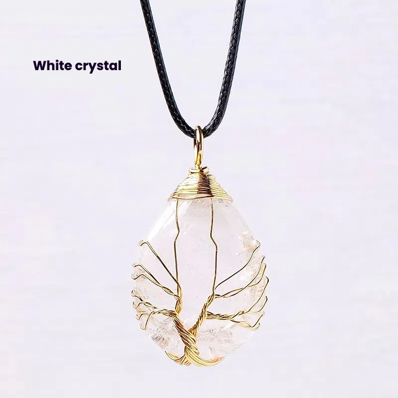 Terra Dharma Natural amethyst water drop pendant - TerraDharma