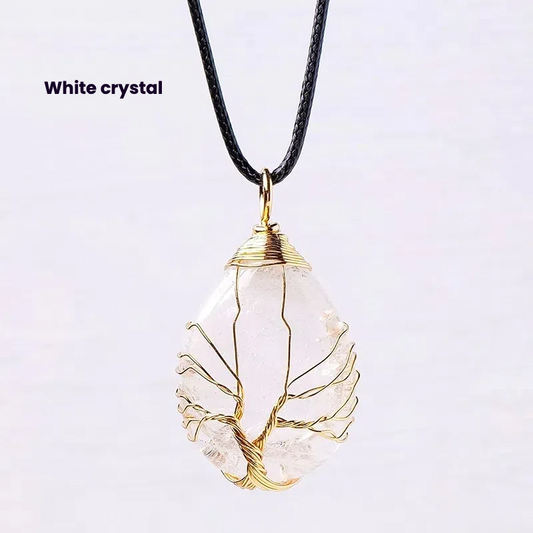 Terra Dharma Natural amethyst water drop pendant - TerraDharma