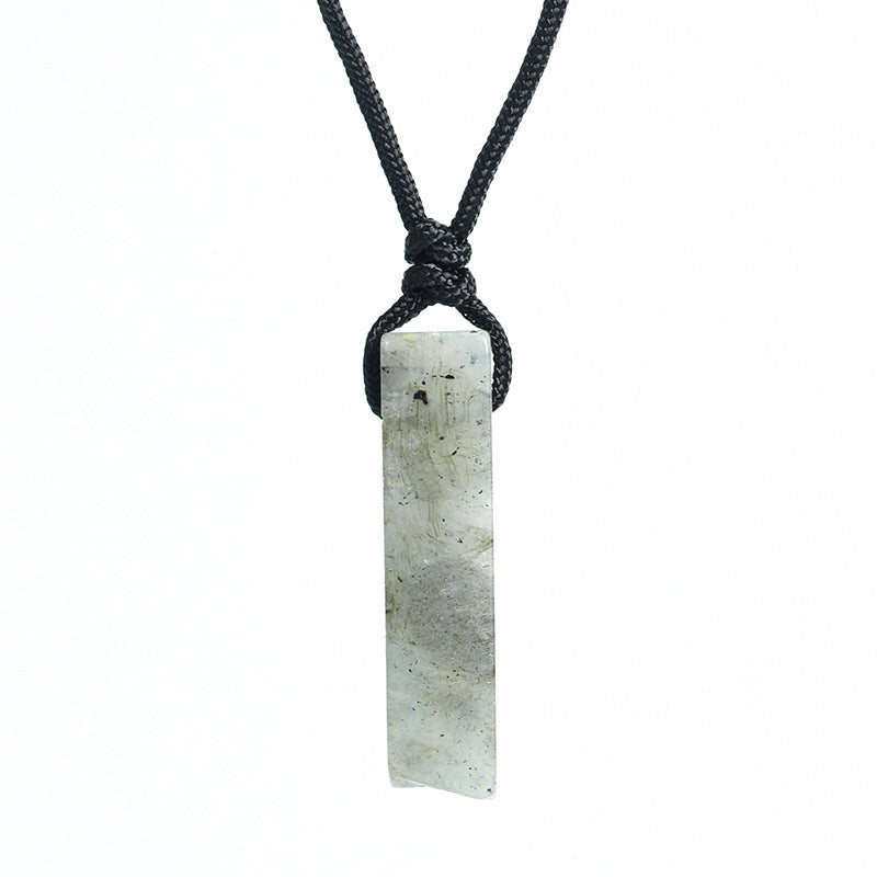 Natural crystal column pendant - TerraDharma