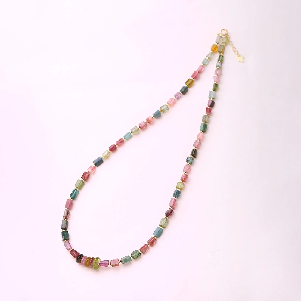 Natural Rainbow Tourmaline Necklace