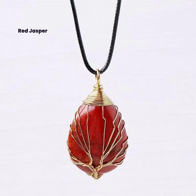 Terra Dharma Natural amethyst water drop pendant - TerraDharma