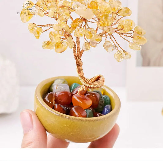 Illuminated Path Citrine November Birthday Tree - TerraDharma