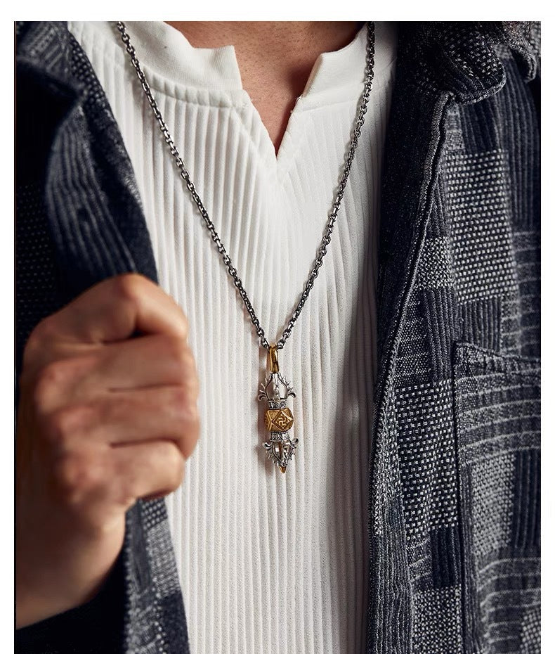 TerraDharma cooper-plating silver [Five-Cobalt Vajra] pendant - TerraDharma
