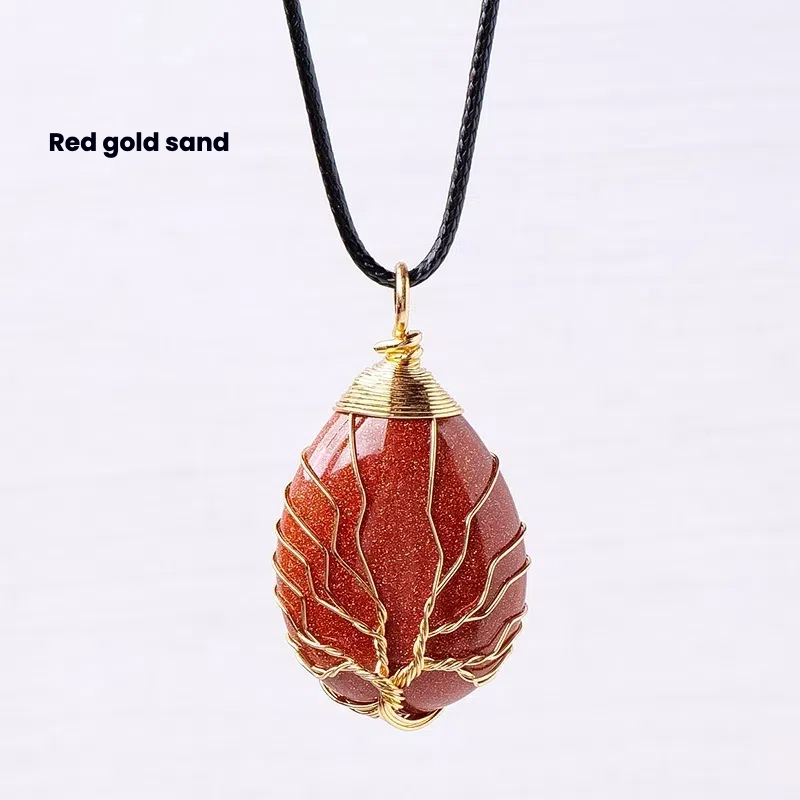 Terra Dharma Natural amethyst water drop pendant - TerraDharma