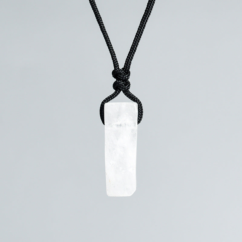 Natural crystal column pendant - TerraDharma