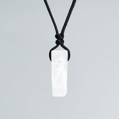 Natural crystal column pendant - TerraDharma