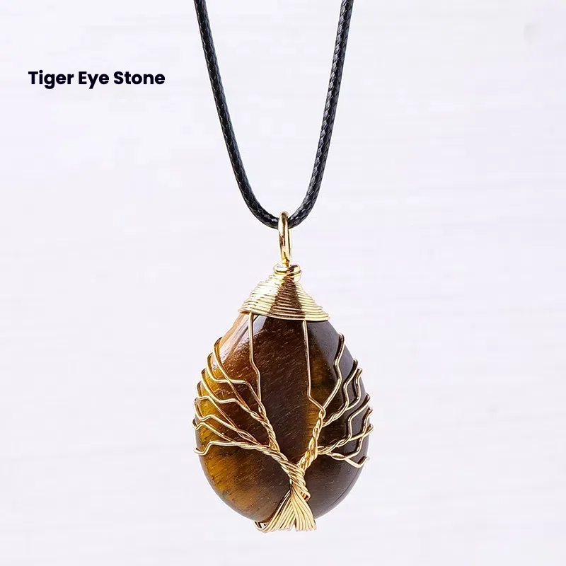 Terra Dharma Natural amethyst water drop pendant - TerraDharma