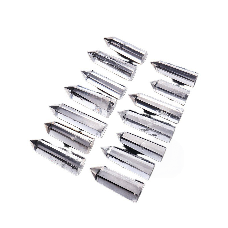Natural Clear Crystal Point Tower Wand Decor Reiki Mineral Healing - TerraDharma