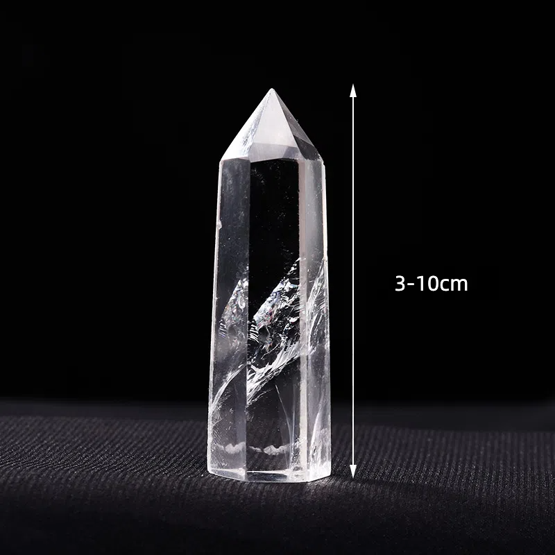 Natural Clear Crystal Point Tower Wand Decor Reiki Mineral Healing - TerraDharma