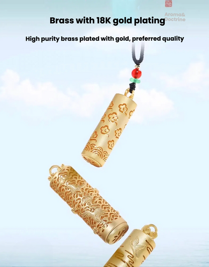 Natural mugwort herbal Fragrance Pill Feng Shui pendant TerraDharma