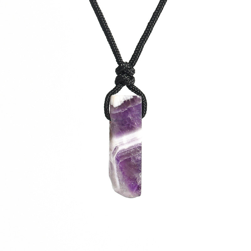Natural crystal column pendant - TerraDharma