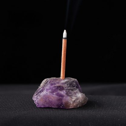 Natural Crystal Raw Stone Incense Holder