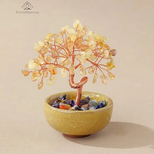 Illuminated Path Citrine November Birthday Tree - TerraDharma