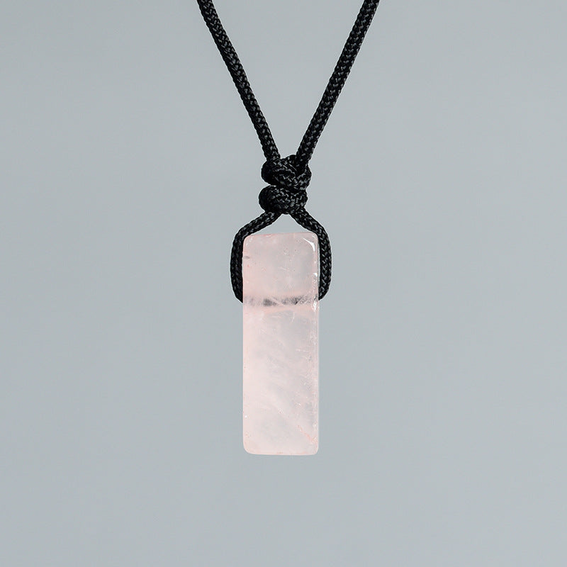 Natural crystal column pendant - TerraDharma